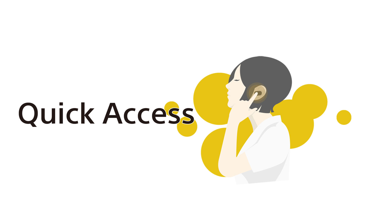 An animated image displaying the Quick Access tap control.