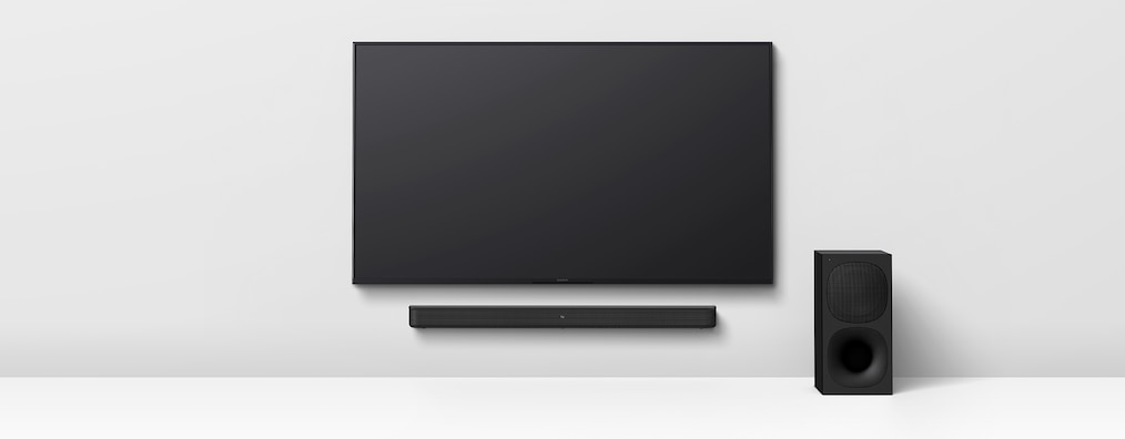 BRAVIA TV with HT-S400 soundbar and wireless subwoofer