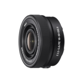 Product image showing front-left view of lens