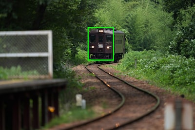 Example image showing subject type (train) recognisable by the camera's AI