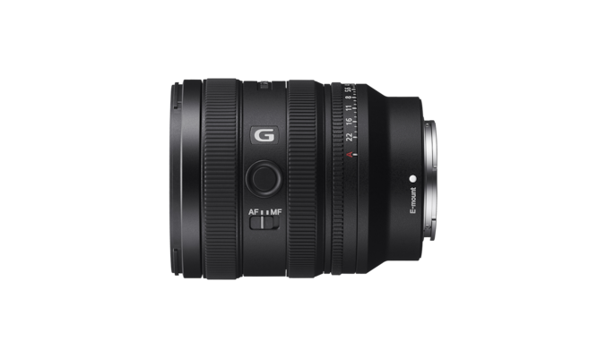 A product image showing the left-side view of the lens with G lens logo