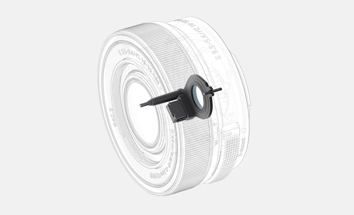 Diagram showing internal locations of actuators employed for the E PZ 16–50 mm F3.5–5.6 OSS II