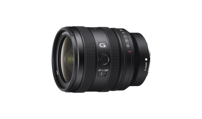 A product image showing the front-left view of the lens