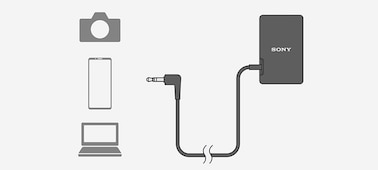 Product image of the 3.5-mm audio jack and USB connector on the receiver