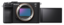 Image of the black camera front with LCD screen open