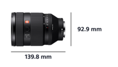 Product image showing left side view of the lens